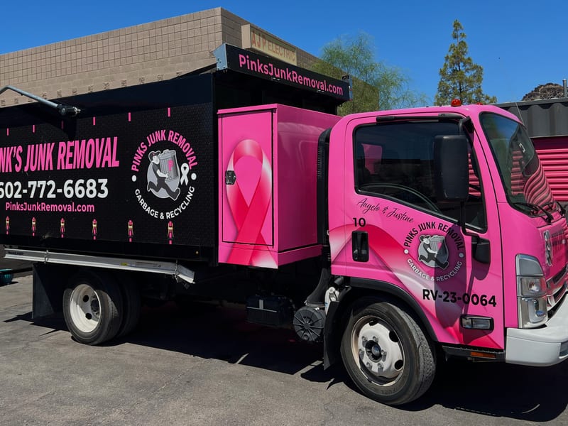 Pinks Junk Removal team providing professional junk removal services